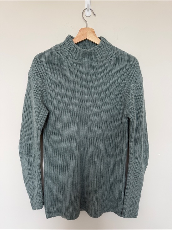 Vince Sweaters - Vince Waffle Knit Sweater Dusty Blue Mock/Turtleneck - Women's Size S